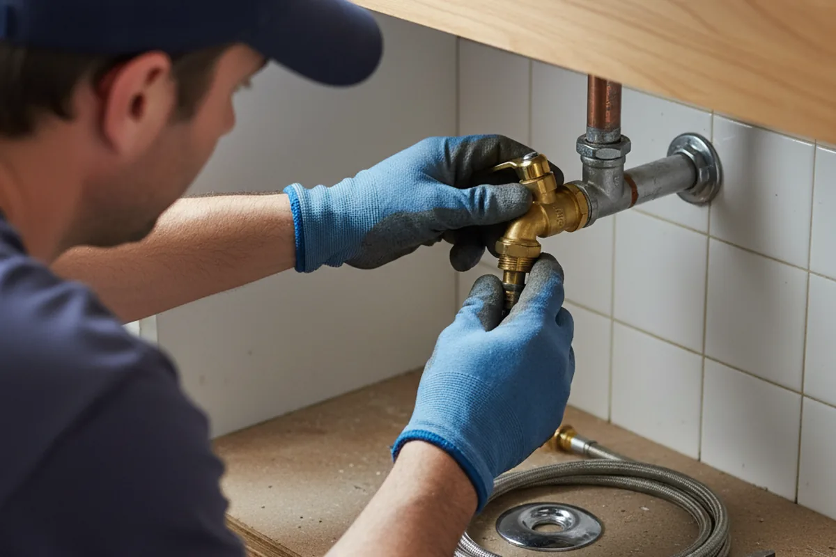 Shutoff valve and fitting work during Emergency Plumbing in Marydel